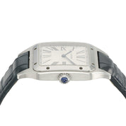 Cartier Santos Dumont Silver Dial Stainless Steel 31mm Quartz Mens WSSA0022