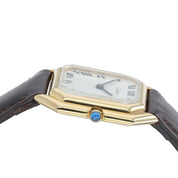 Cartier Cienture Steel-Gold Plated White Dial 30x32mm Manual Wind Unisex Watch