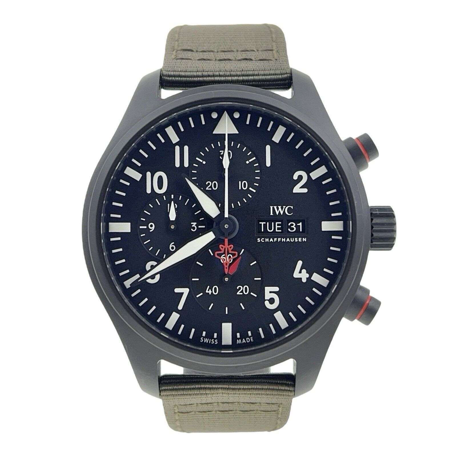 IWC Pilot Chronograph Top Gun LE Ceramic 44.5mm Automatic Mens Watch IW389104