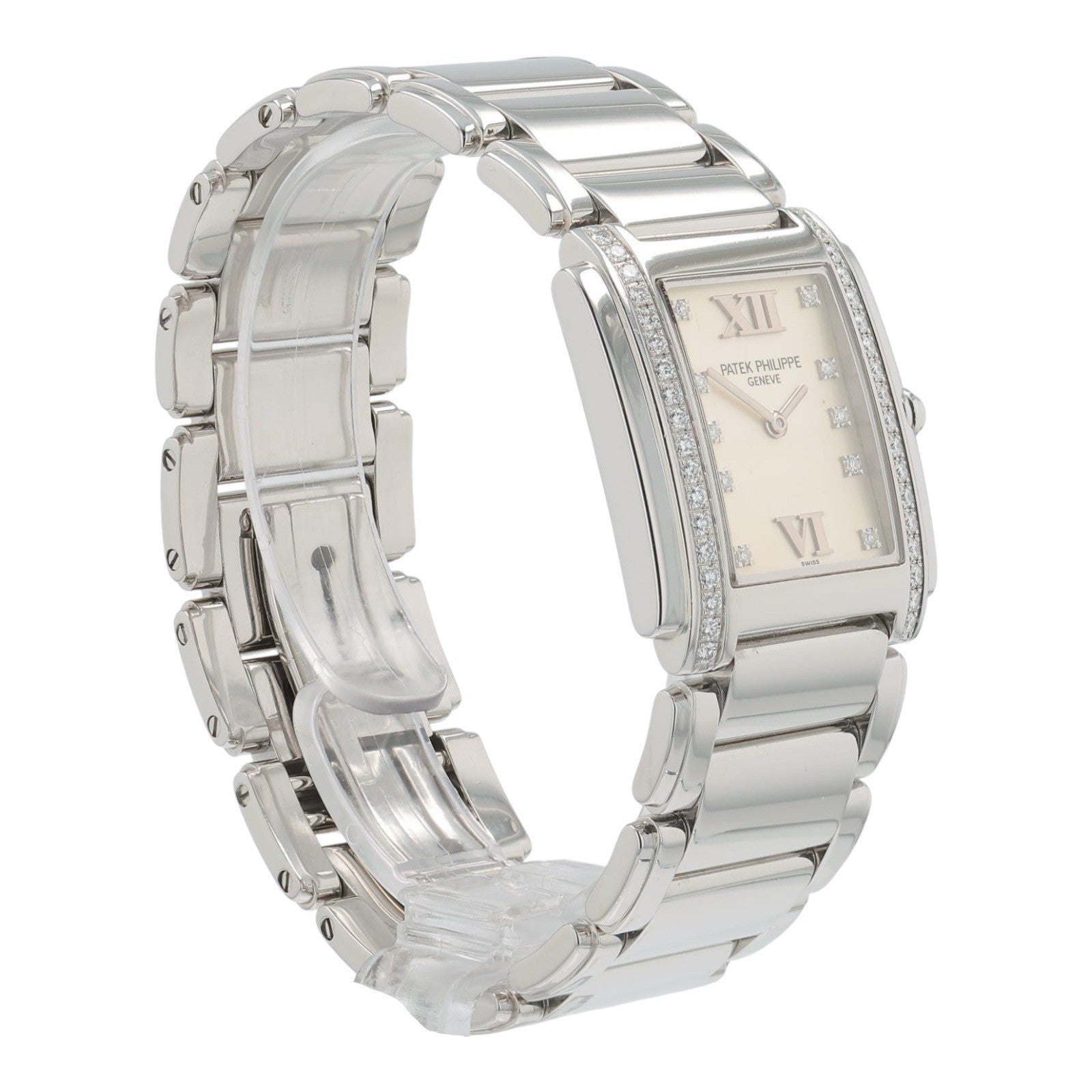 Patek Philippe Twenty 4 Steel Silver Dial 25x30mm Quartz Women's Watch 4910/10A