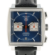 Tag Heuer Monaco Blue Dial Stainless Steel 39mm Automatic Mens Watch CAW2111-0