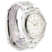 Rolex Date Silver Dial Stainless Steel 34mm Automatic Unisex Watch 115234