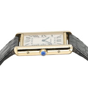 Cartier Tank Solo Silver Dial 18k Yellow Gold & Steel 34x27mm Quartz W1018855