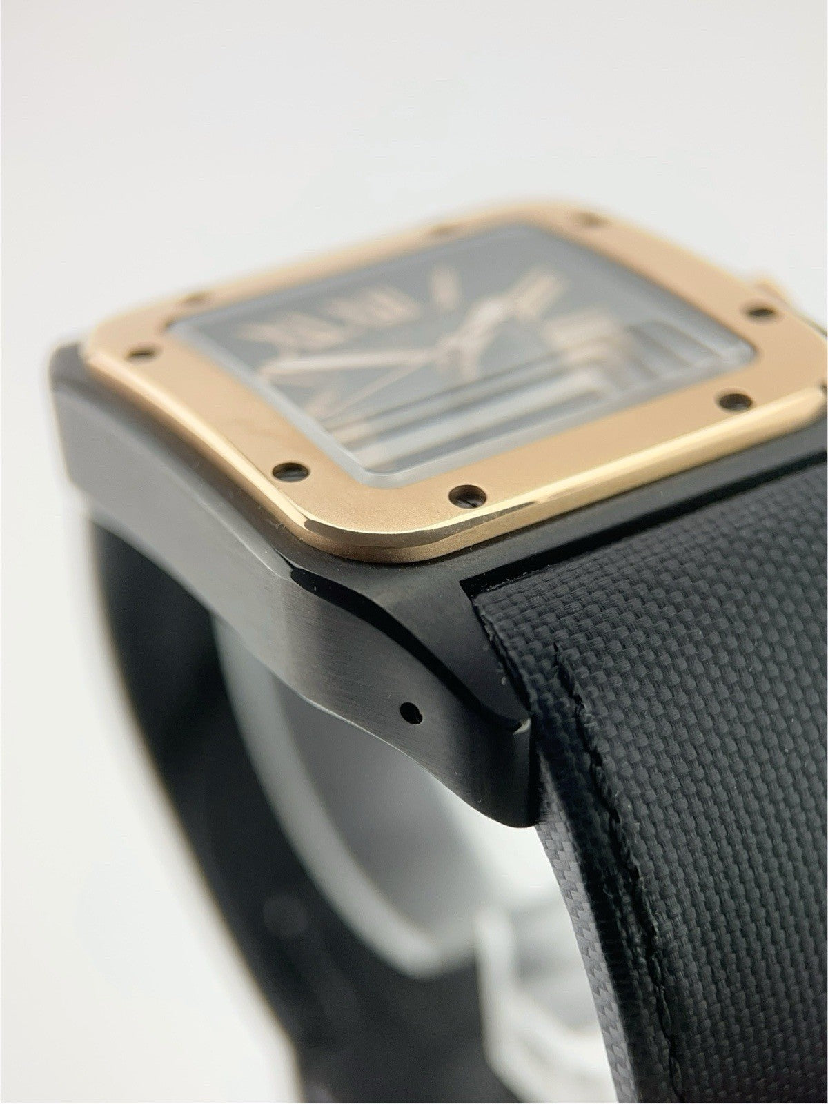 Cartier Santos 100 Gold & Steel Black Dial 38mm Automatic Men's Watch W2020009