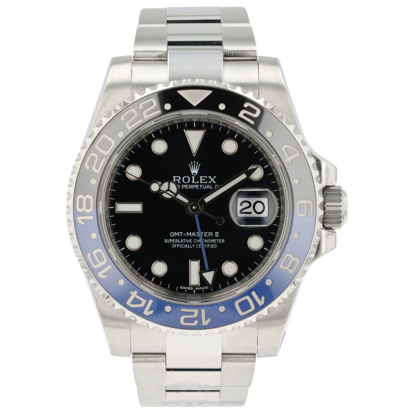 Rolex GMT Master II "Batman" Black Dial Steel 40mm Automatic Mens 116710BLNR