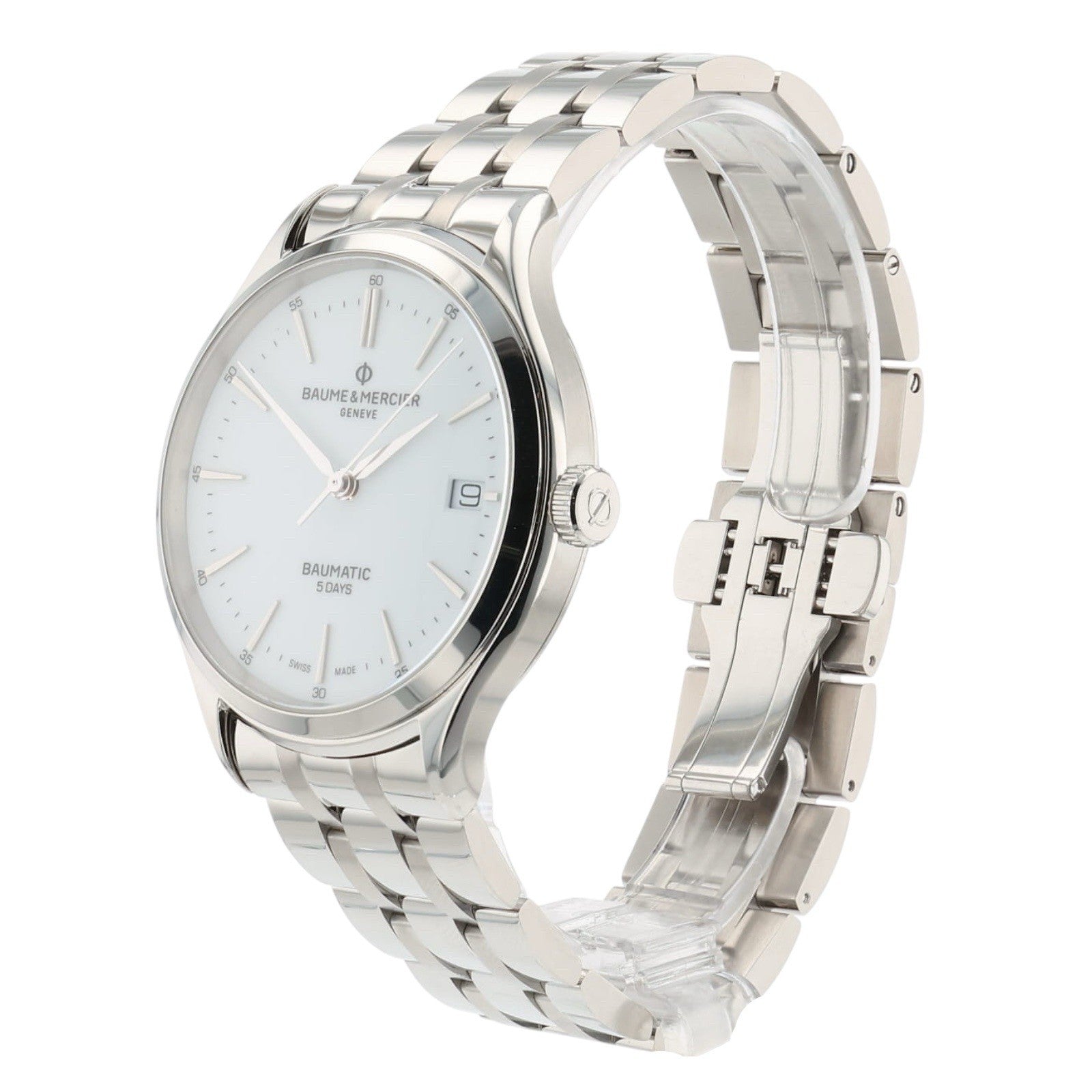 Baume & Mercier Clifton Stainless Steel White Dial 40mm Automatic Mens M0A10398