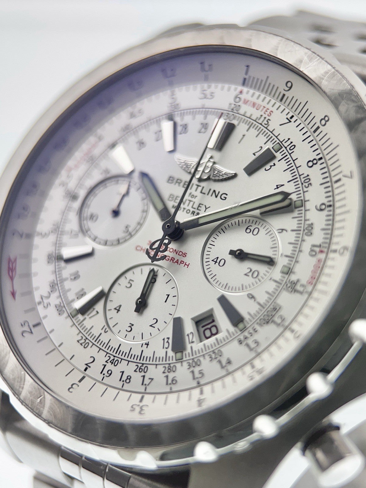 Breitling Bentley Motors Steel White Dial 48mm Automatic Men’s Watch A25363