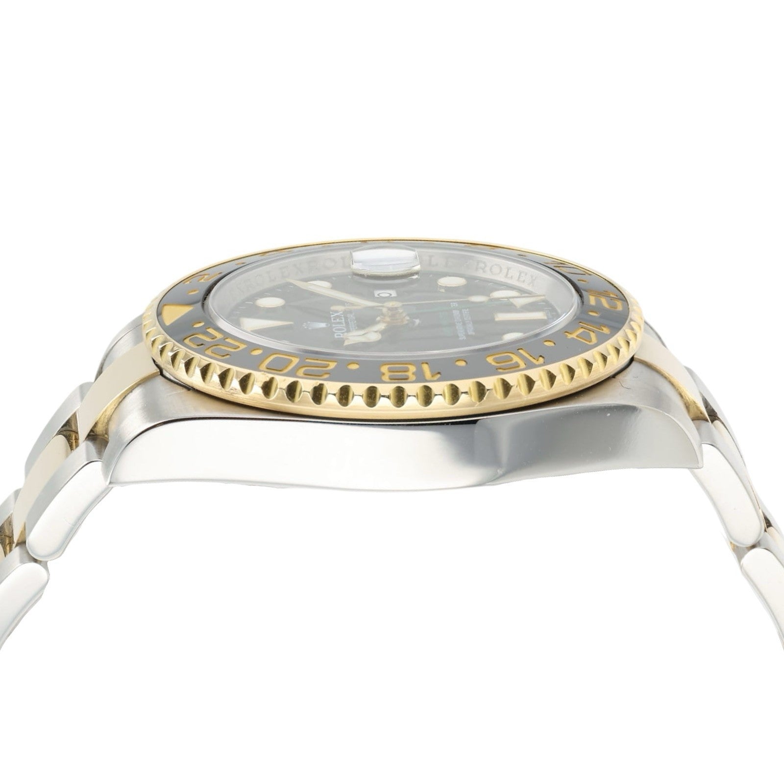 Rolex GMT Master II Gold & Steel Black Dial 40mm Automatic Men’s Watch 116713LN