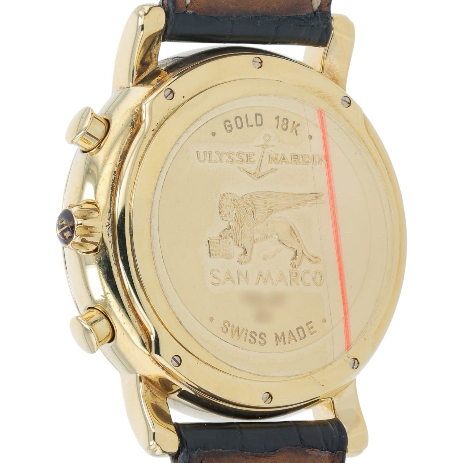 Ulysse Nardin San Hourstriker 18k Yellow Gold Blue Dial 40mm Automatic 751-22