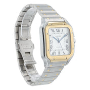 Cartier Santos Gold & Steel Silver Dial 39mm Automatic Men's Watch W2SA0006
