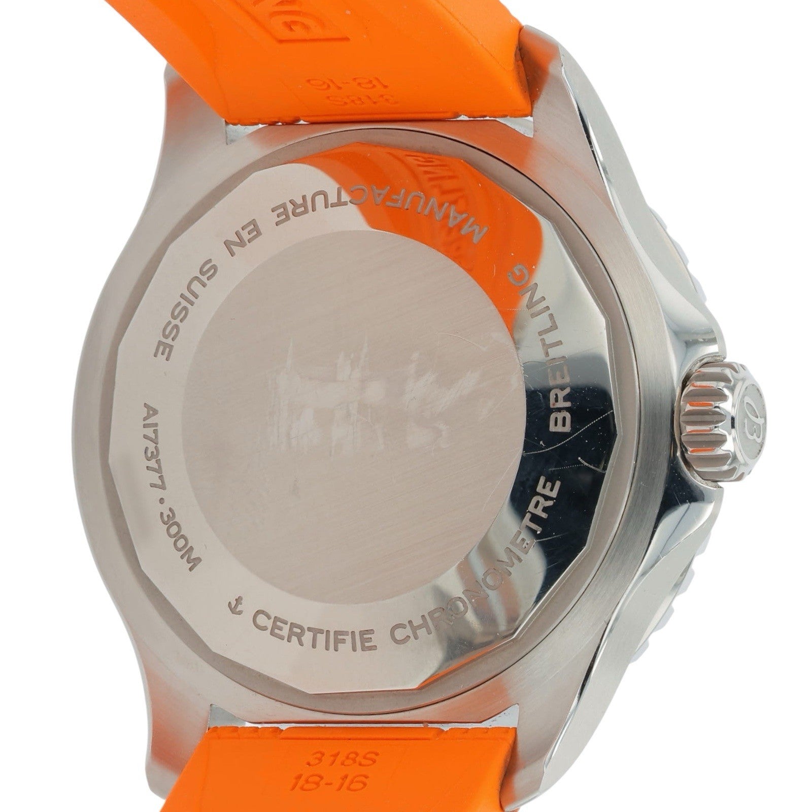 Breitling Superocean Stainless Steel Orange Dial 36mm Unisex Watch A17377