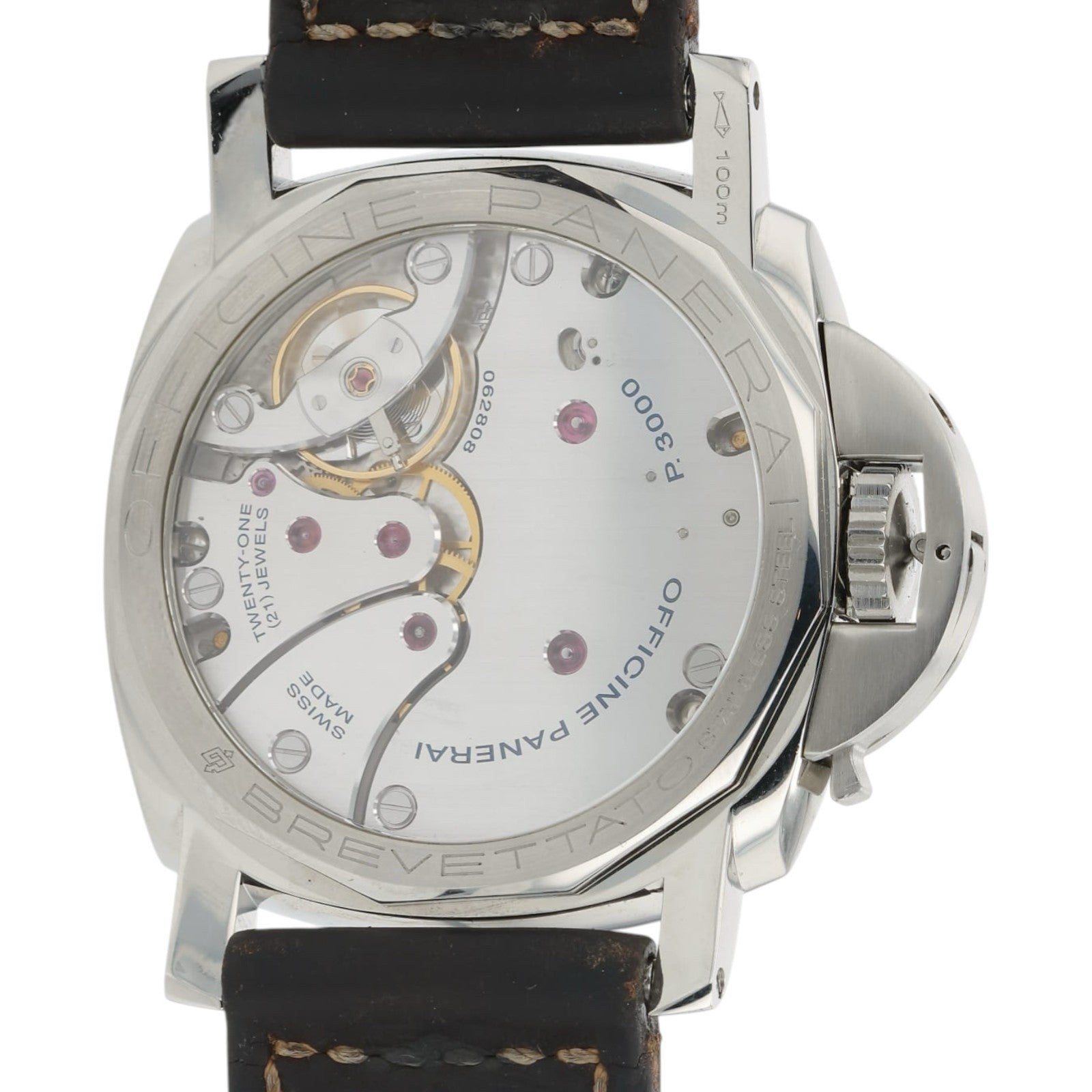 Panerai Luminor Brown Dial Stainless Steel 47mm Manual Wind Men's Watch PAM00663