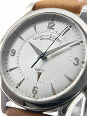 Jaeger LeCoultre Master Alarm Steel Silver Color Dial 36mm Manual Watch 144.8.94