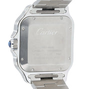 Cartier Santos Dual Time Gray Dial Steel 40.2mm Automatic Mens Watch WSSA0076