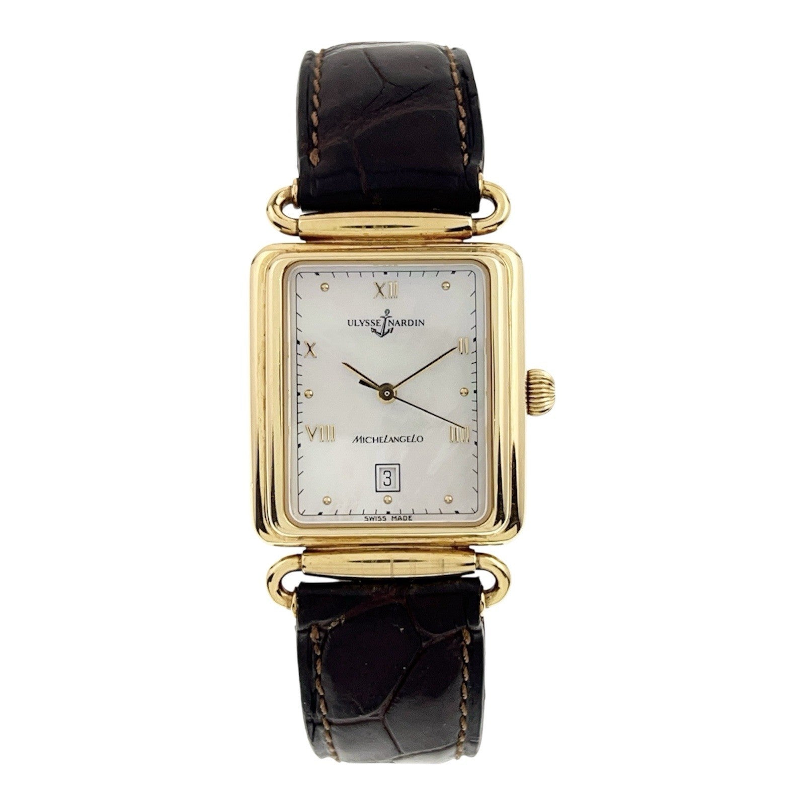 Gold Ulysse Nardin Michelangelo 181-42 MOP Dial | Birmingham Luxury Watches Birmingham, Michigan