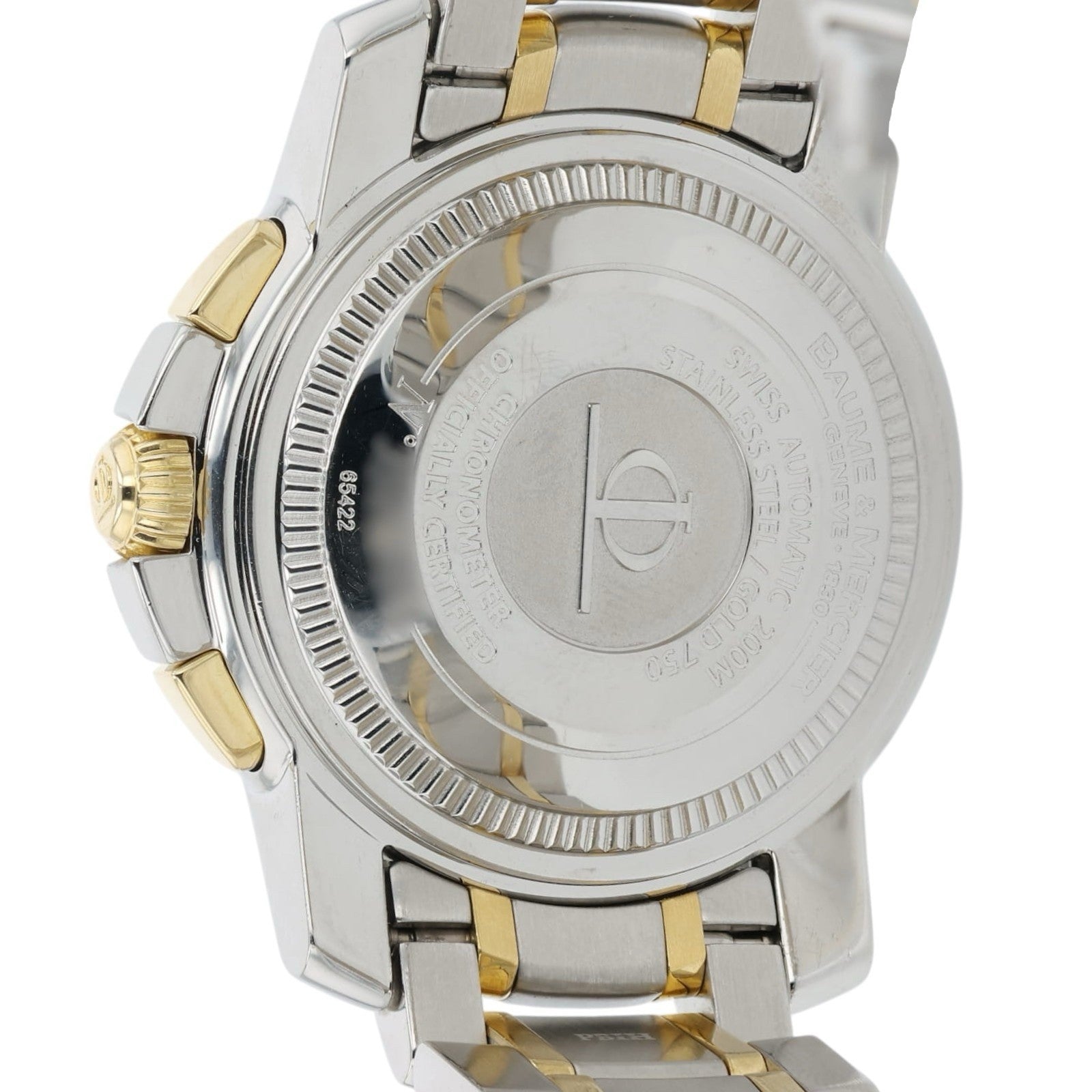 Baume & Mercier Capeland S White Dial Gold & Steel 40mm Automatic Mens 65422