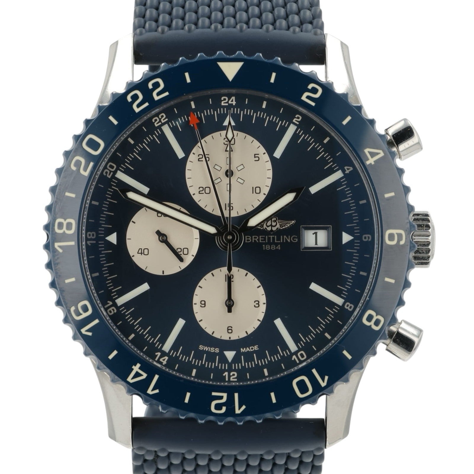 Breitling Chronoliner Blue Dial Stainless Steel 46mm Automatic Mens Watch Y24310
