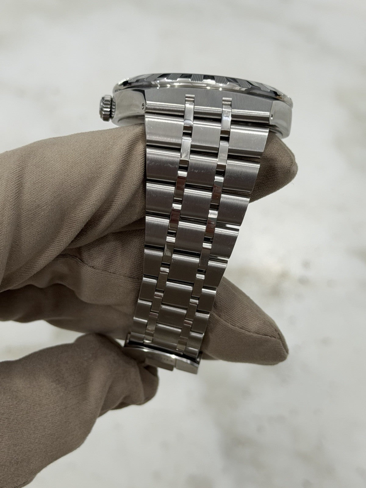 Tudor Royal Silver Roman Day Date Stainless Steel Men's Automatic Watch 28600