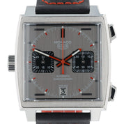 Tag Heuer Monaco Stainless Steel Grey Dial 39mm Automatic Mens Watch CAW211B