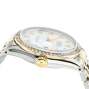 Rolex Datejust 36 Gold & Steel Mother Of Pearl Dial 36mm Automatic Men’s 16013