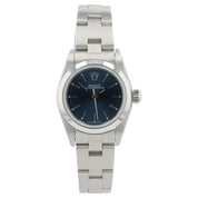 Rolex Ladies OP Blue Dial Stainless Steel 25mm Automatic Womens Watch 76080