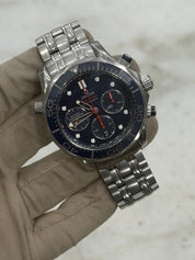 Omega Seamaster Diver Co-Axial Chrono Blue Dial Men's Watch 212.30.44.50.03.001