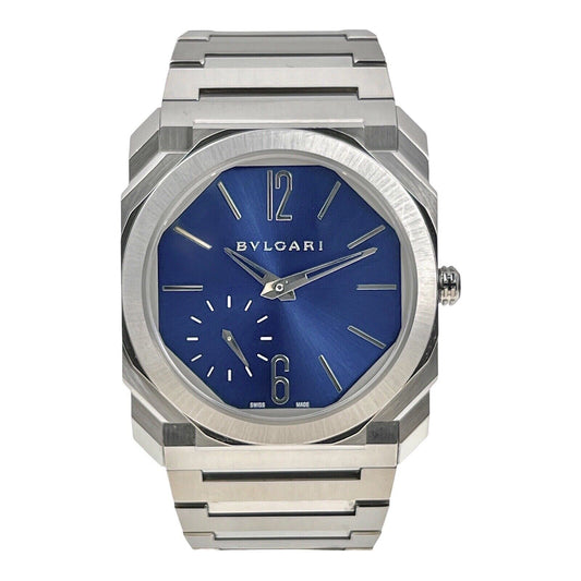 Bulgari Octo Finissimo 103431 Automatic Men's Watch 40mm Blue Dial Box & Papers