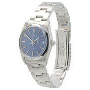 Rolex Oysterdate Precision Stainless Steel Blue Dial 34mm Manual Wind Mens 6694