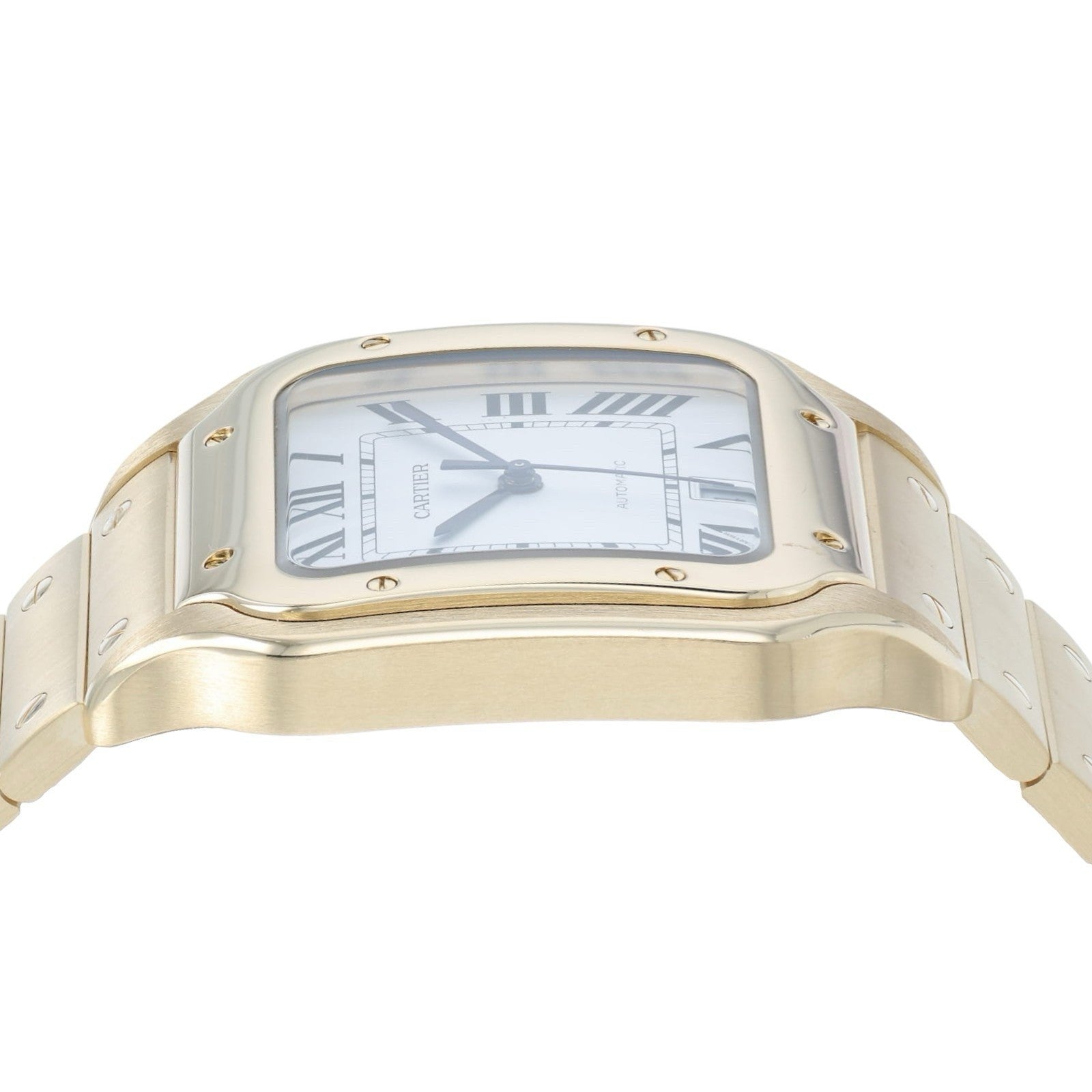 2022 Cartier Santos Silver Dial 18k Yellow Gold 40mm Automatic Watch WGSA0029