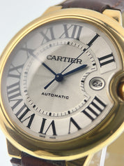 Cartier Ballon Bleu 18k Yellow Gold Silver Dial 42mm Automatic Mens W6900551