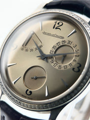 Jaeger LeCoultre Stainless Steel Diamond Bezel Automatic 37mm Watch 140.8.93.S
