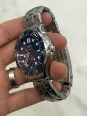 2023 Omega Seamaster Wave 300m Diver Blue Ceramic Watch 210.30.42.20.03.001
