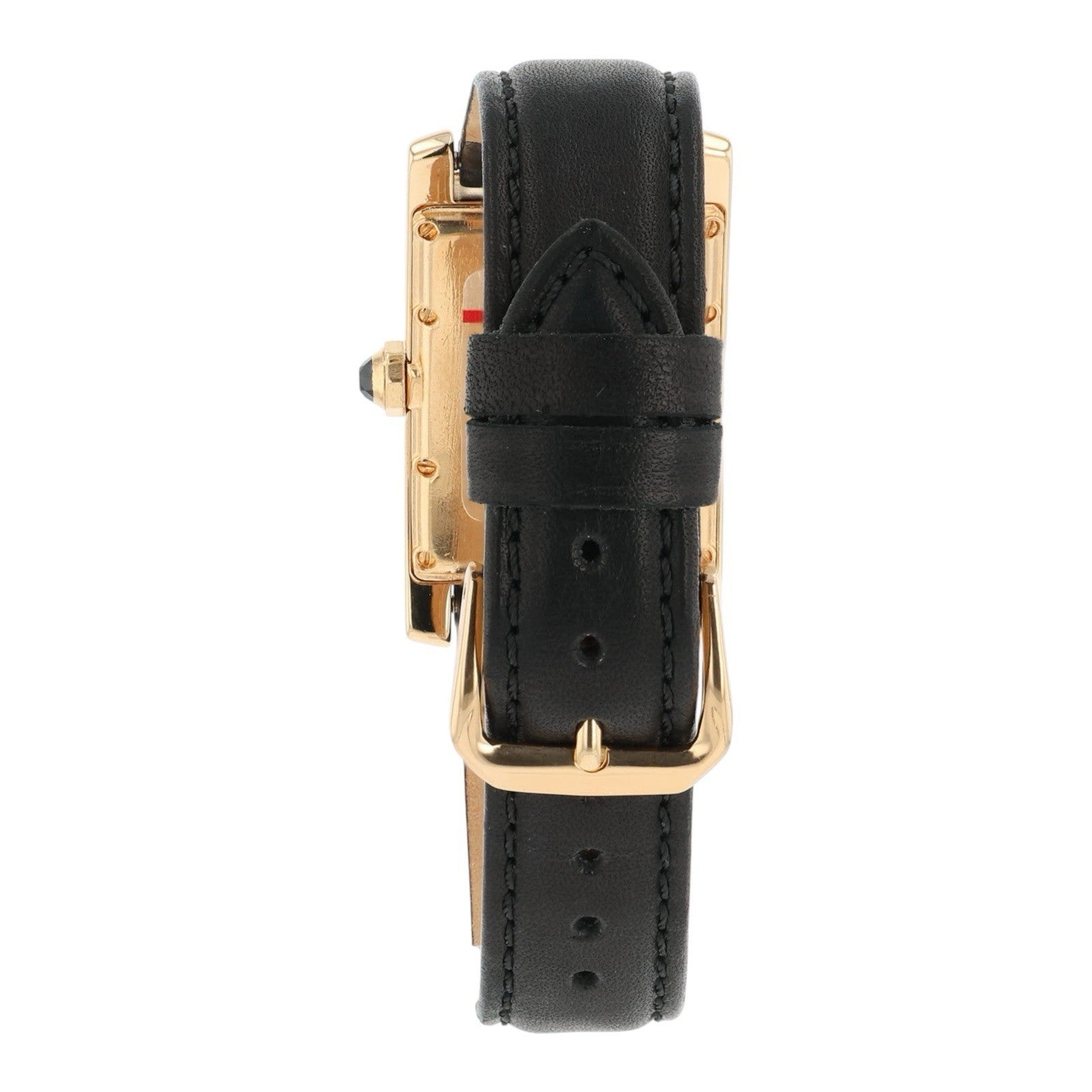 Cartier Tank Americaine 18k Yellow Gold Silver Dial 24mm Quartz Mens W26009C9