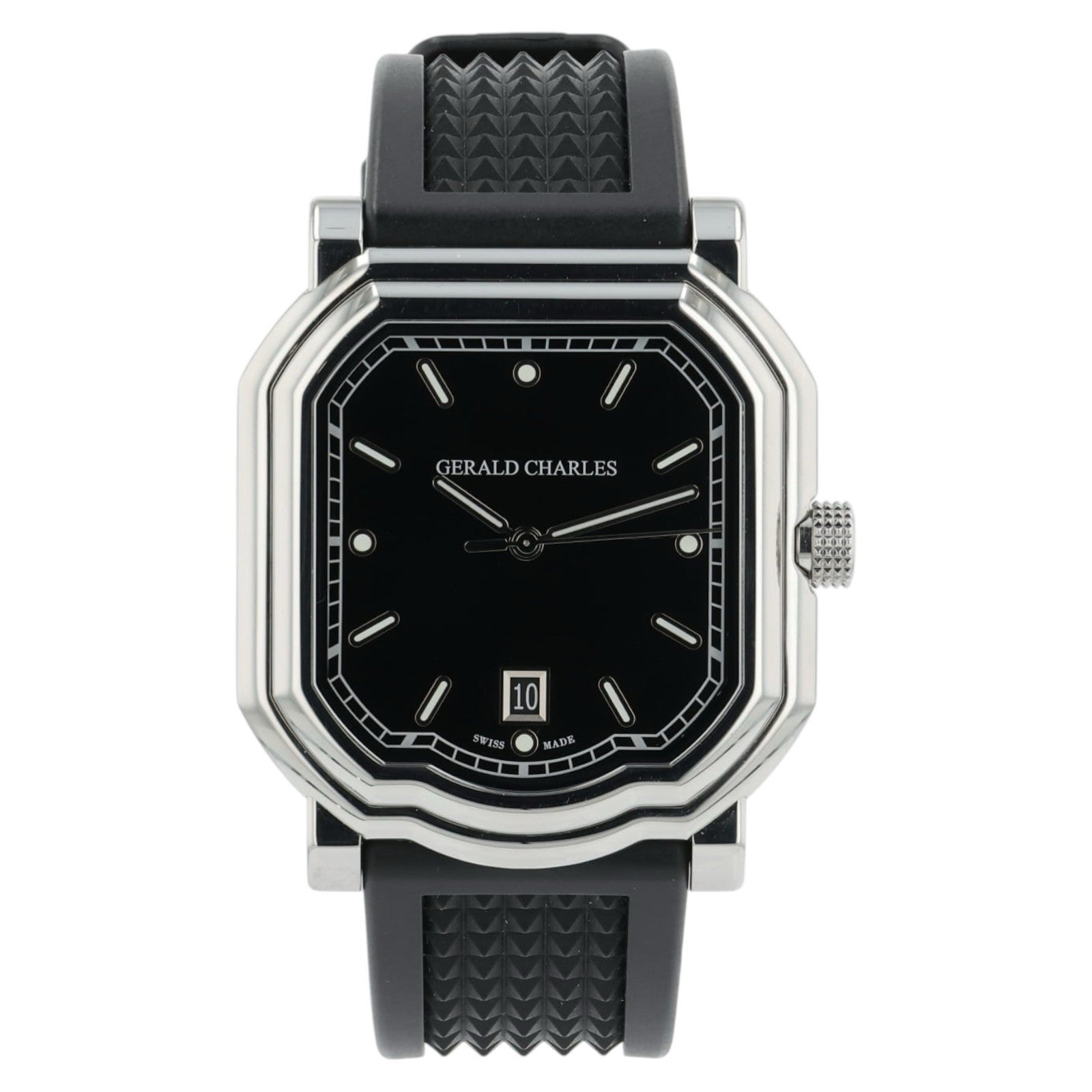 Gerald Charles Maestro Stainless Steel Black Dial 39mm Automatic Mens GC2.0-A-00