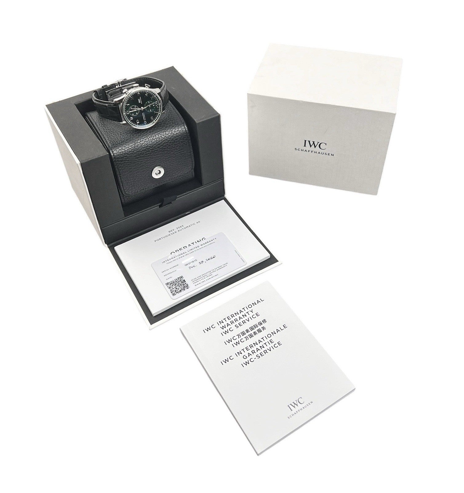 IWC Portugieser Green Dial Stainless Steel 41mm Automatic Mens Watch IW371615