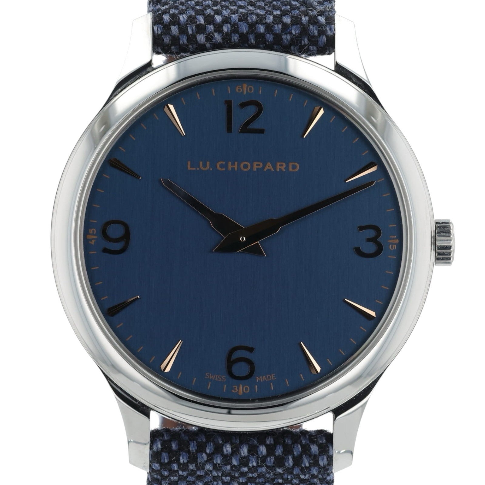 Chopard L.U.C Stainless Steel Blue Dial 40mm Automatic Men’s Watch 168592-3002