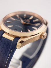 Omega Seamaster 18k Rose Gold Blue Dial 41mm Automatic Watch 220.52.41.21.001