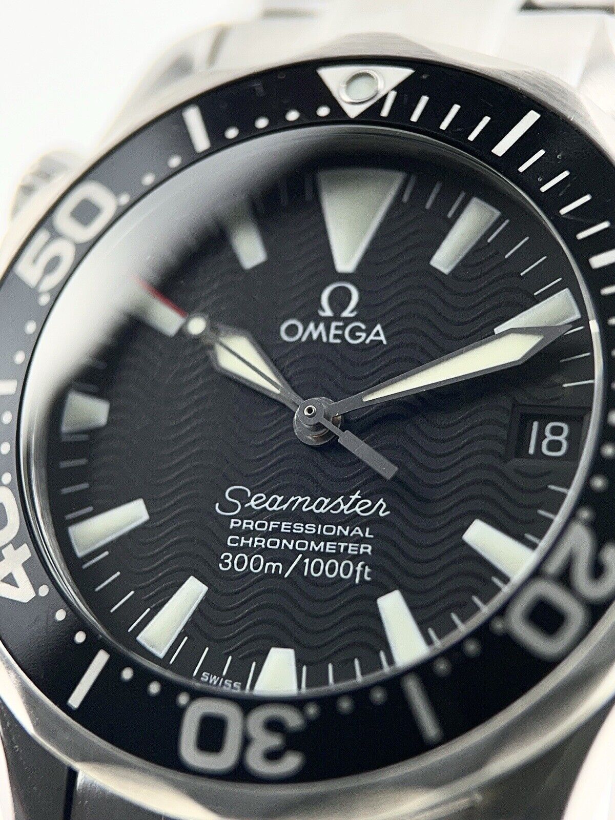 Omega Seamaster Stainless Steel Black 36mm Automatic Men’s Watch 2252.50.00