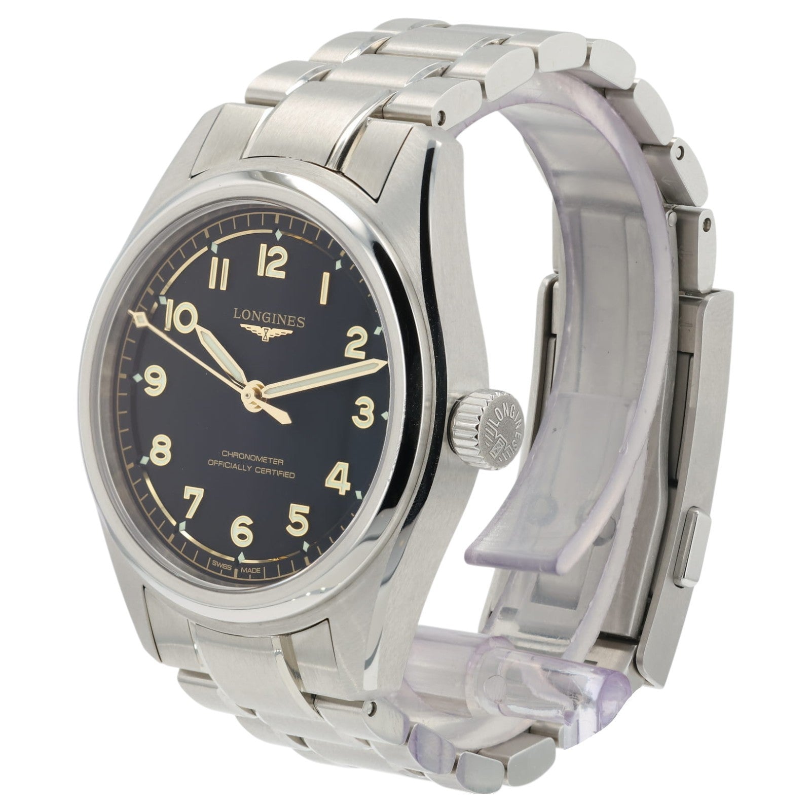 Longines Spirit Pilot Black Dial Stainless Steel 39mm Automatic Mens L3.809.4