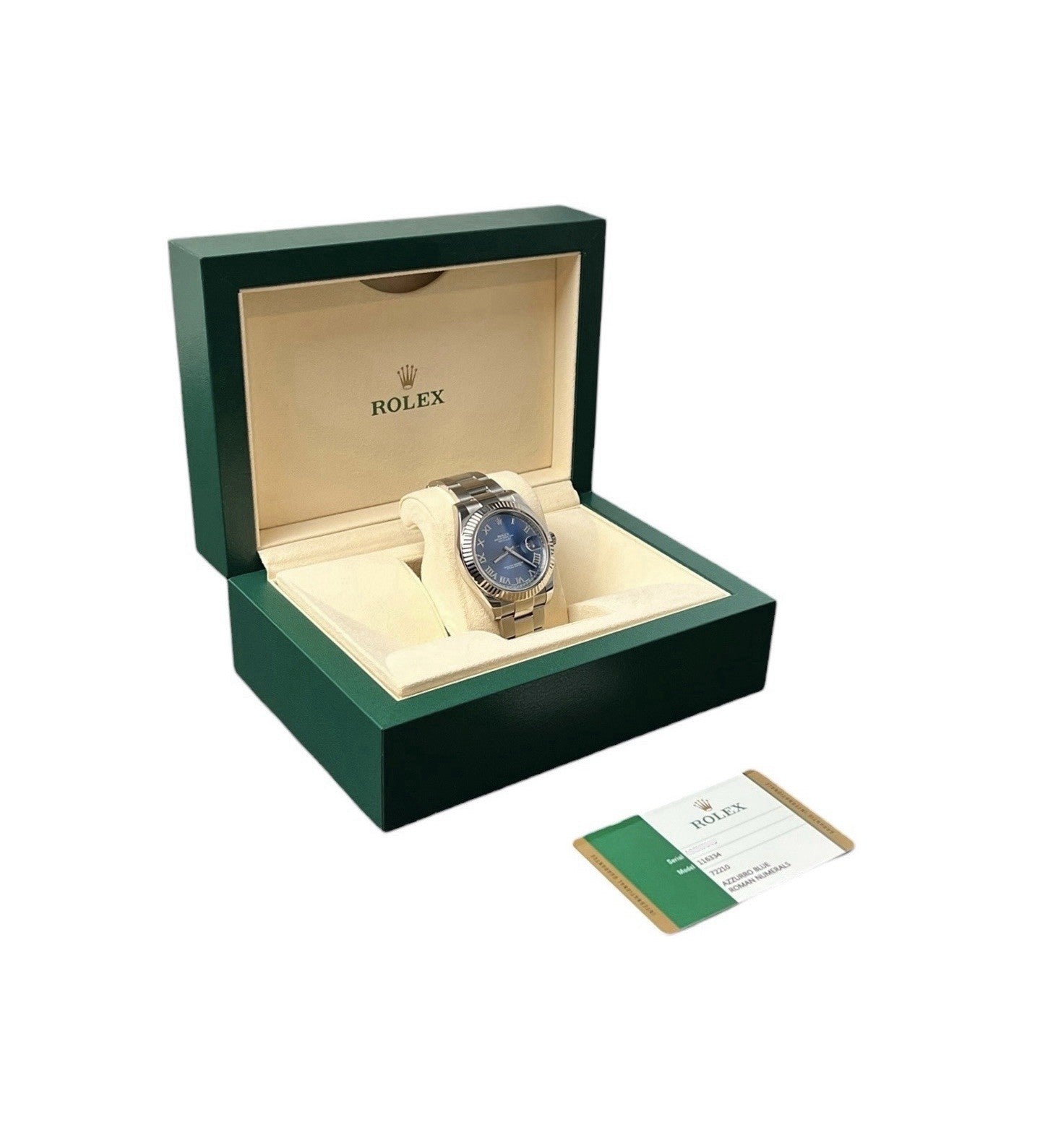 Rolex Datejust II Stainless Steel Blue Dial 41mm Automatic Mens Watch 116334