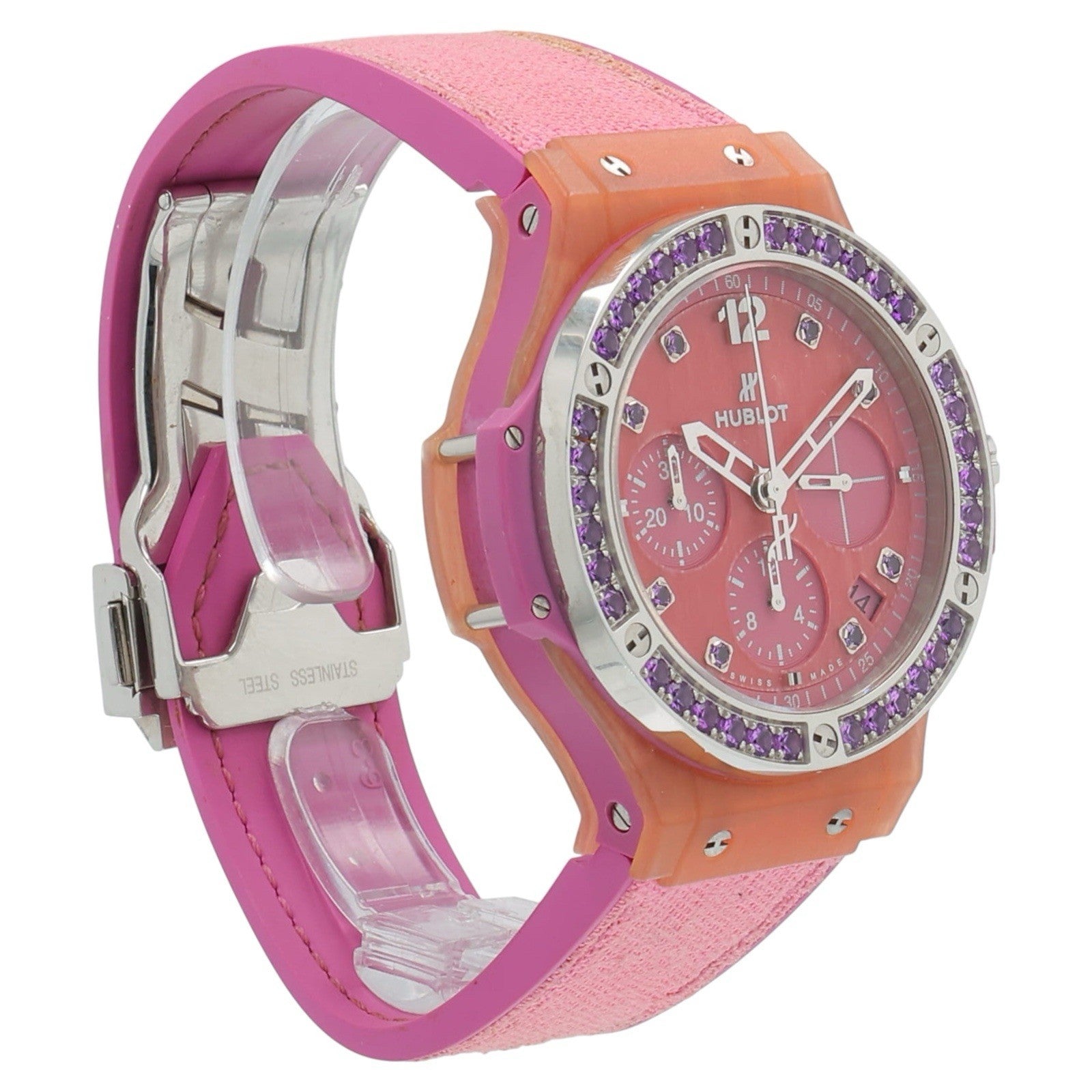 Hublot Big Bang Steel Pink Dial 41mm Automatic Unisex Watch 341.XP.2770.NR.1205