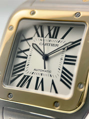 Cartier Santos XL Gold And Steel Silver Dial 38mm Automatic Men’s Watch W200728G