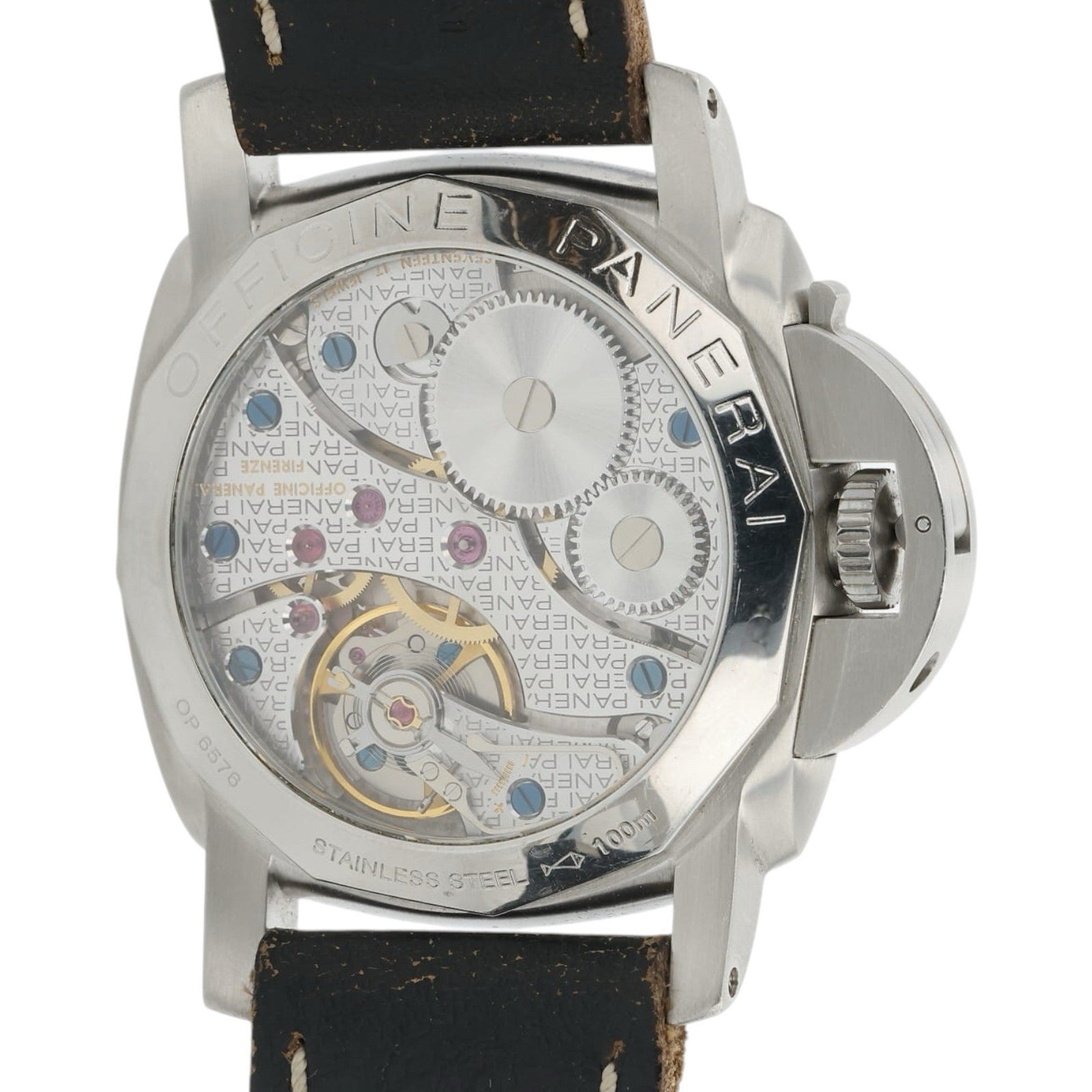 Panerai Luminor Black Dial Stainless Steel 47mm Manual Wind Mens Watch PAM00127