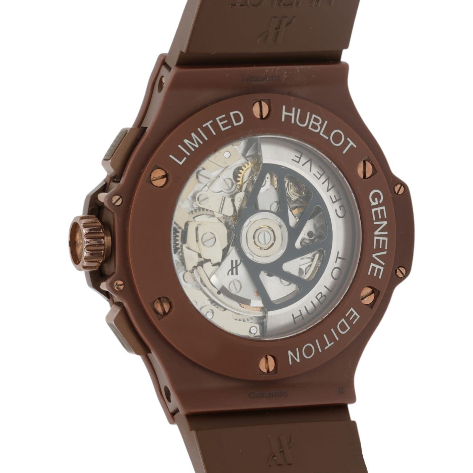 Hublot Big Bang Chocolate Brown Dial PVD Ceramic Mens 44mm Watch 301.CC.3190.RC