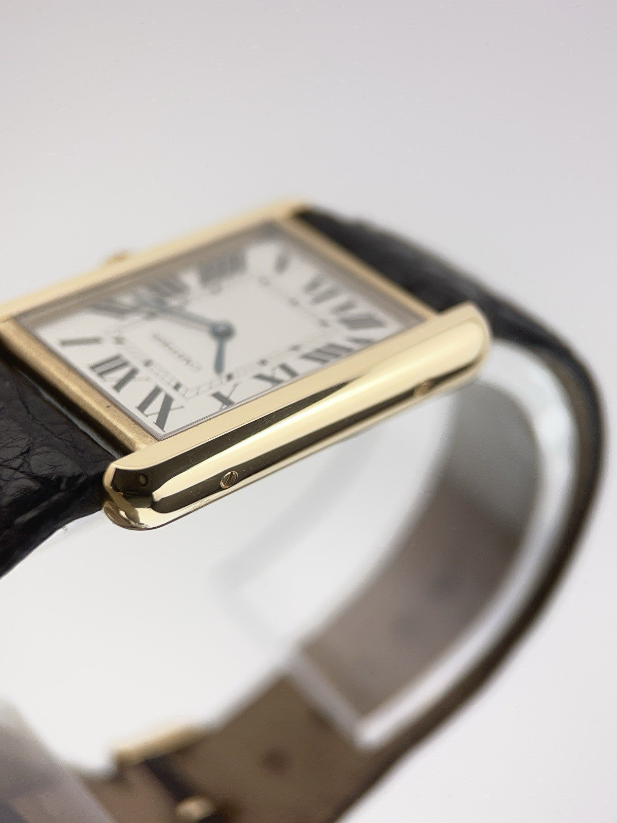 Cartier Tank Solo 18k Yellow Gold Silver Dial 27mm Quartz Men's Watch W1018855