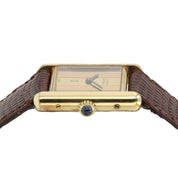 Must De Cartier Tank Multi Color Trinity Dial Vermeil Case 20.5mm x 28mm Manual