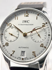 IWC Portuguese Automatic 7 Days Silver Dial Stainless Steel W/ Papers IW500114