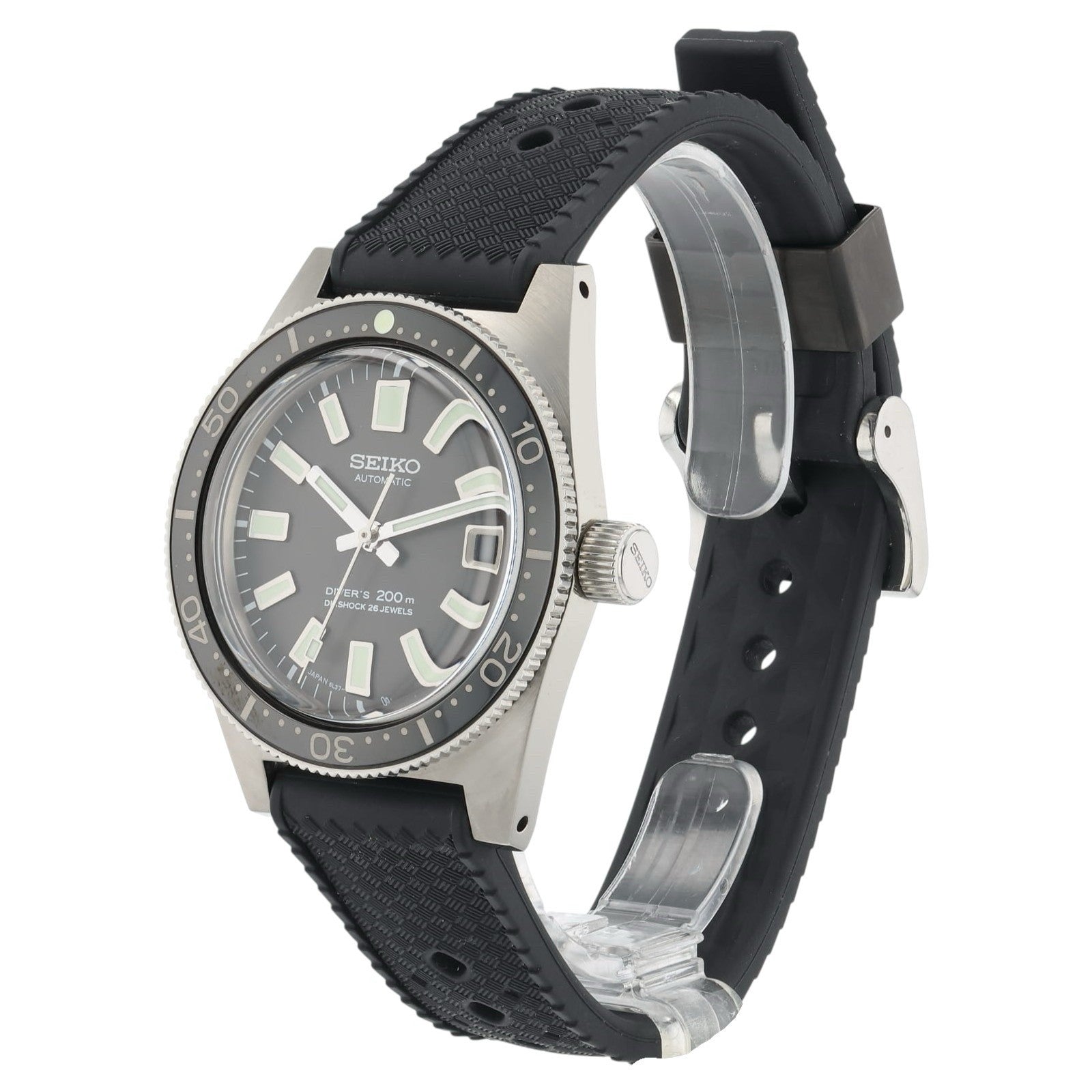 Seiko Prospex Stainless Steel Grey Dial 38mm Automatic Movement Mens SJE093