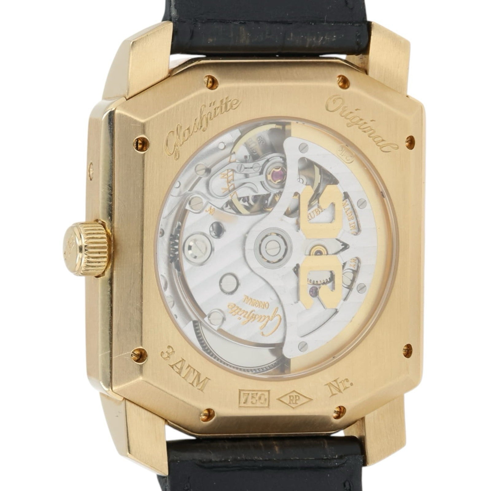 Glashutte Senator Perpetual Calendar 18k Rose Gold 34mm Auto 39-51-01-01-04