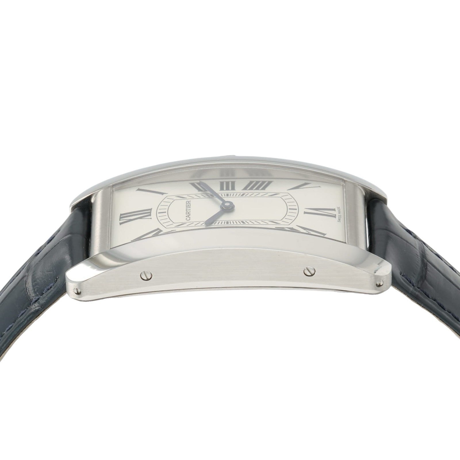 Cartier Tank Large Americaine Silver Dial Steel 24mm Auto Men's Watch WSTA0083